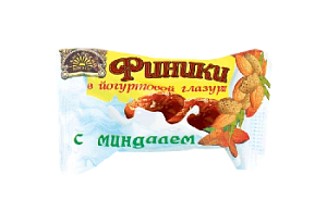 Конфеты Финик в йогуртовой глазури с миндалем