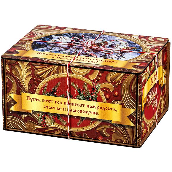 Сладкий новогодний подарок Золотые Узоры (малая) (Премиум)